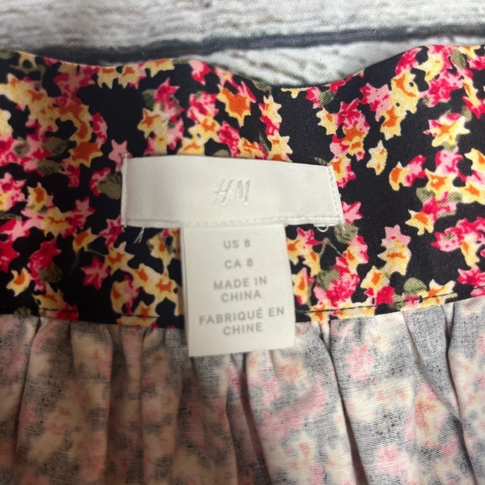 H&M Floral Print Midi Skirt Size 8 - Picture 2 of 10